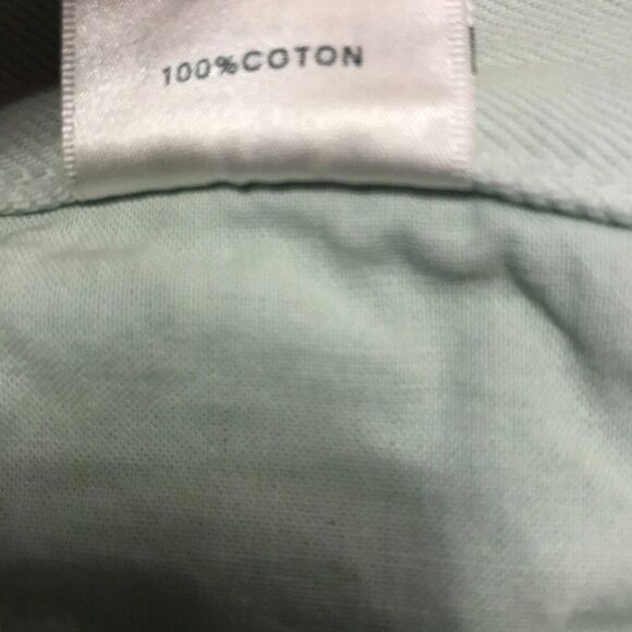 J. Brand Wynne Cropped Straight Jeans Light Green Spearmint Destruct Size 29 - Picture 7 of 9